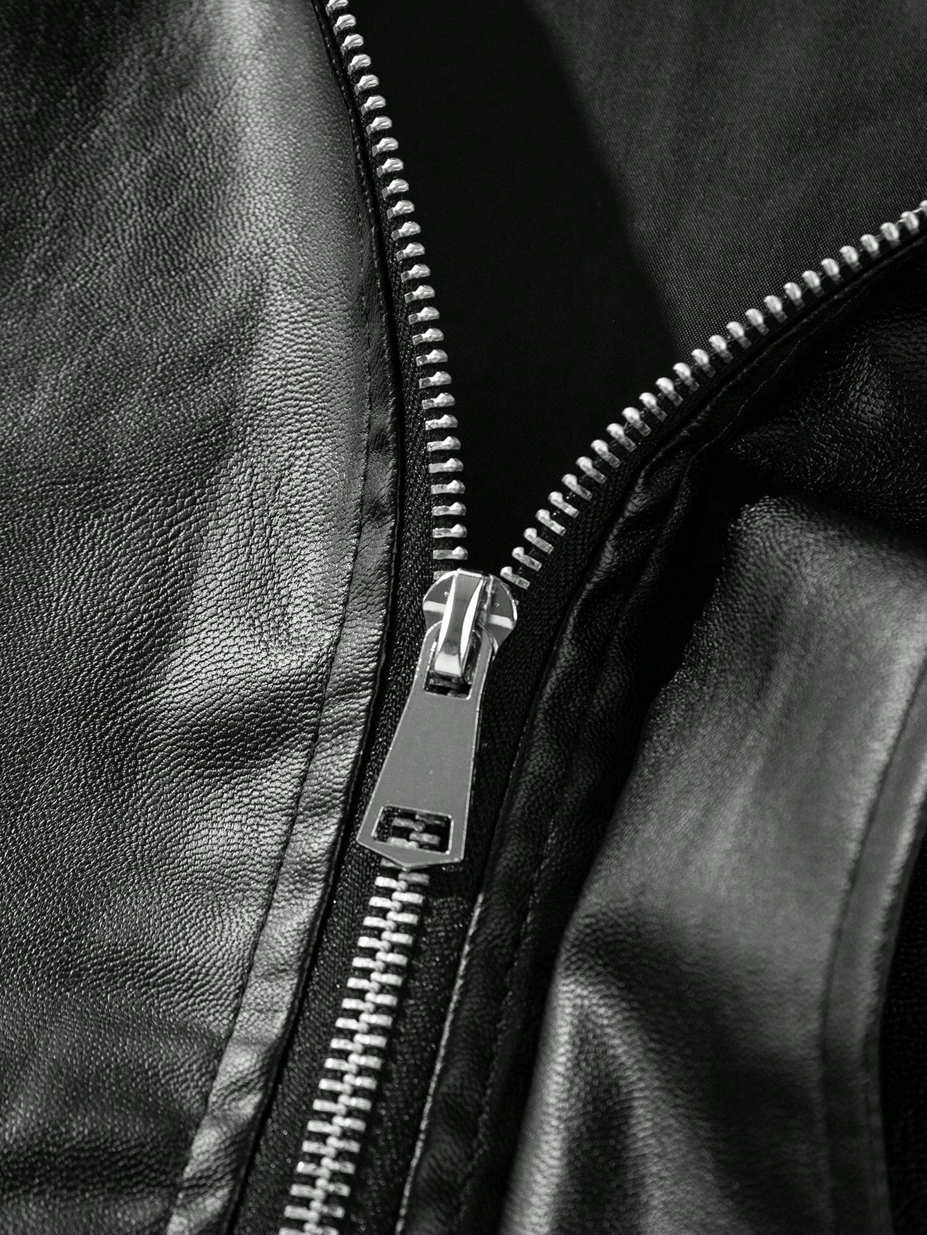 Men's Casual Loose Fit Business Leather Jacket, Old Money Style