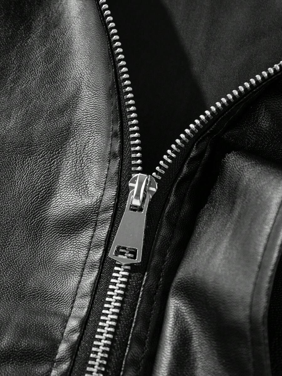 Men's Casual Loose Fit Business Leather Jacket, Fall/Winter