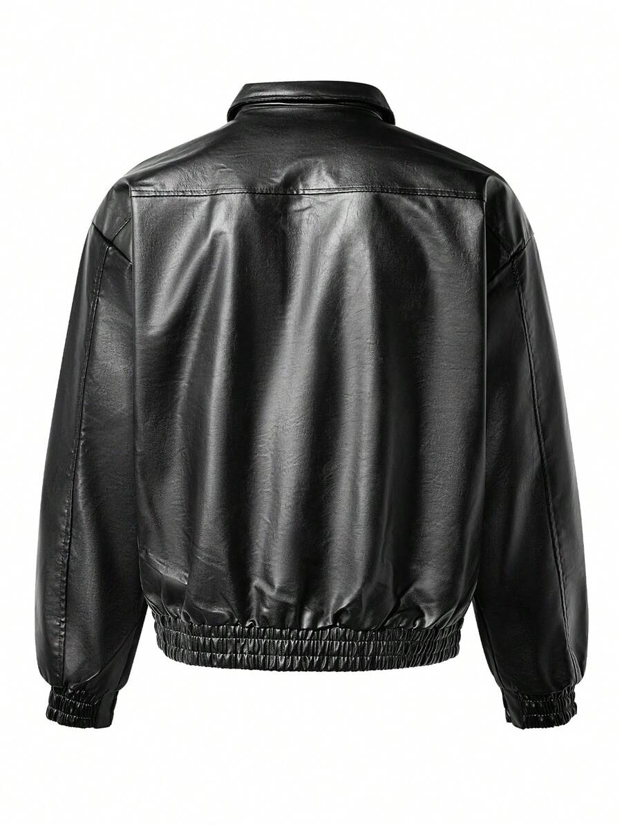 Men's Casual Loose Fit Business Leather Jacket, Fall/Winter