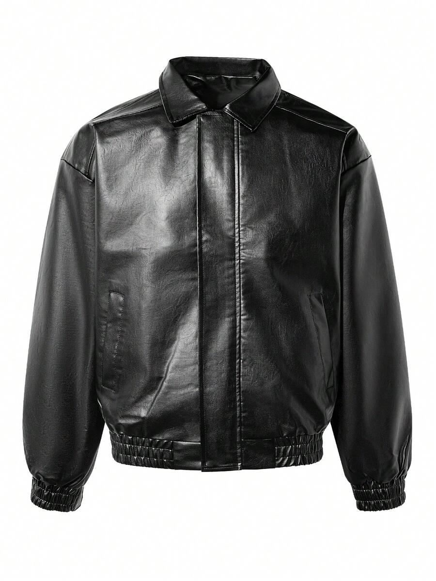 Men's Casual Loose Fit Business Leather Jacket, Fall/Winter