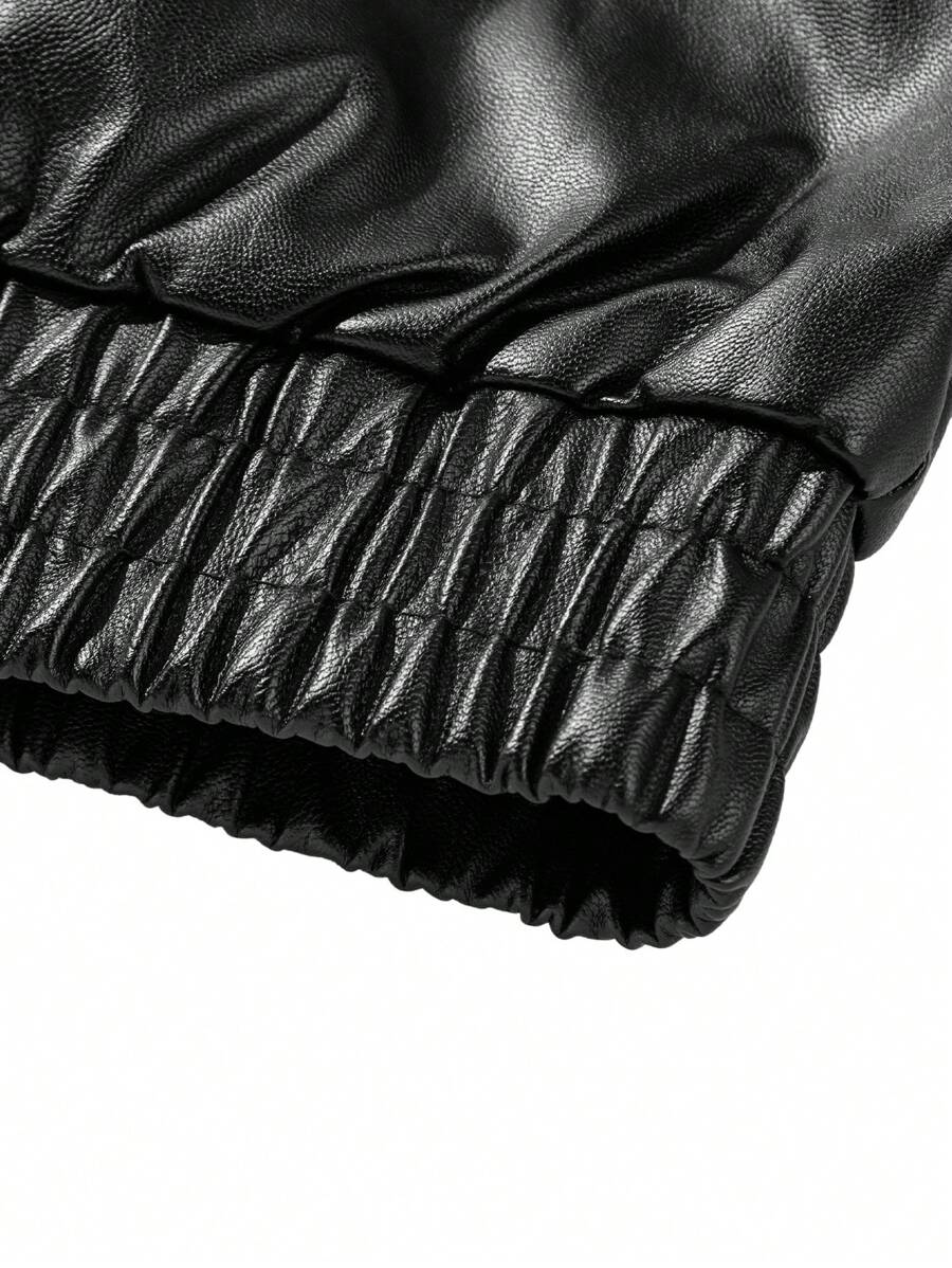 Men's Casual Loose Fit Business Leather Jacket, Fall/Winter
