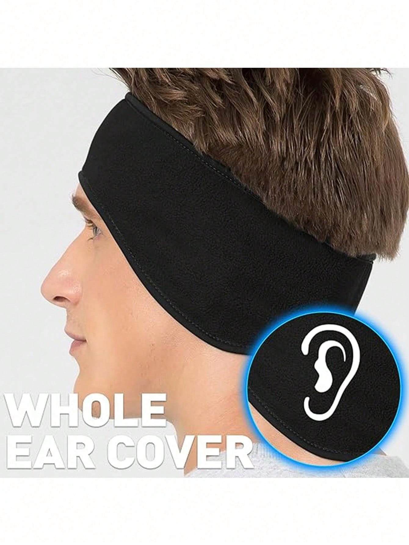 Fleece Ear Warmers For Men Women Kids - Winter Headband Ear Muffs Ear Covers For Cold Weather Running Cycling Ski