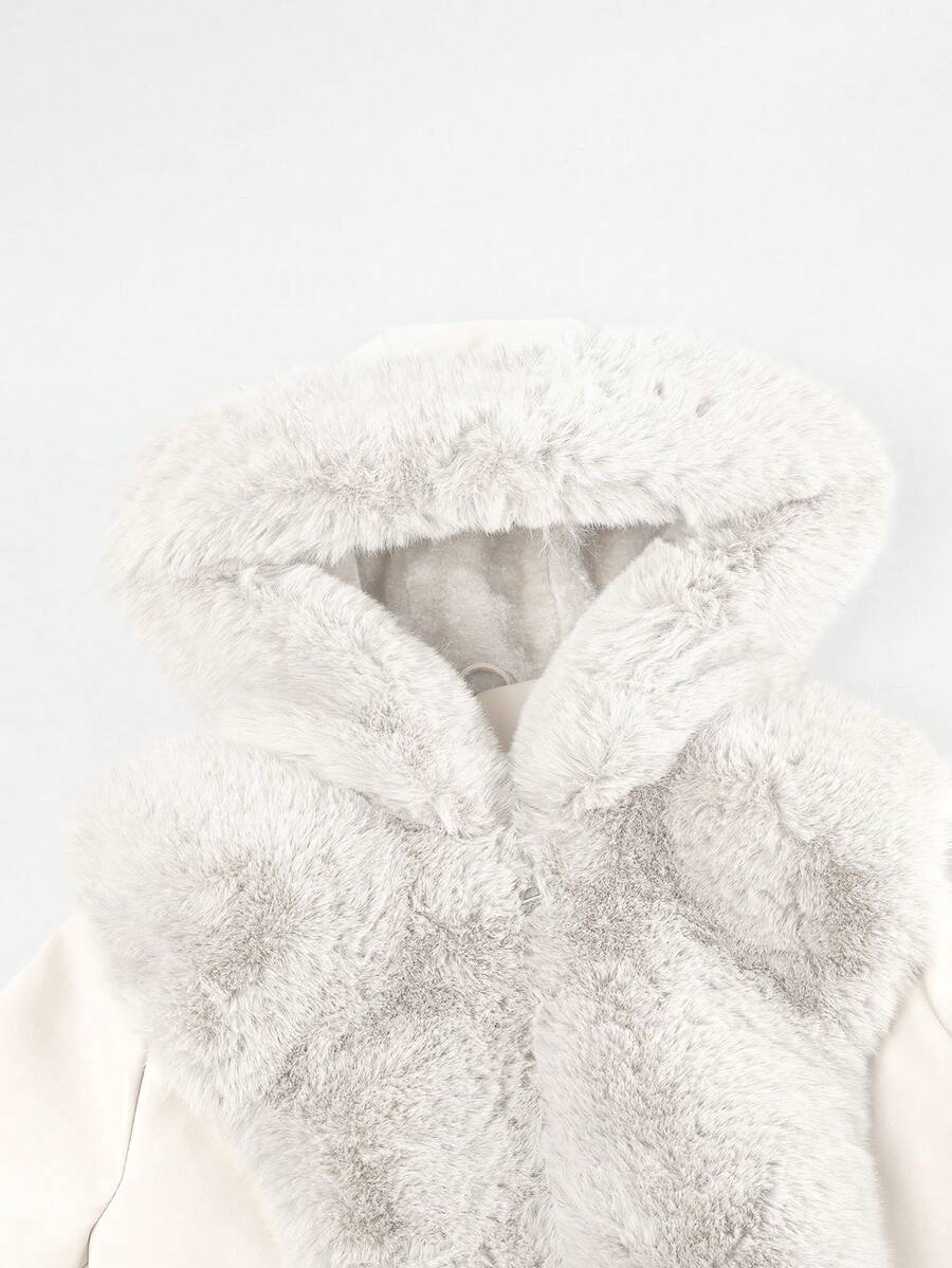 Giolshon Women's PU Jacket With Faux Fur And Belt - Perfect For Fall And Winter, And Stylish With Waist Tie For Casual Or Work Commute
