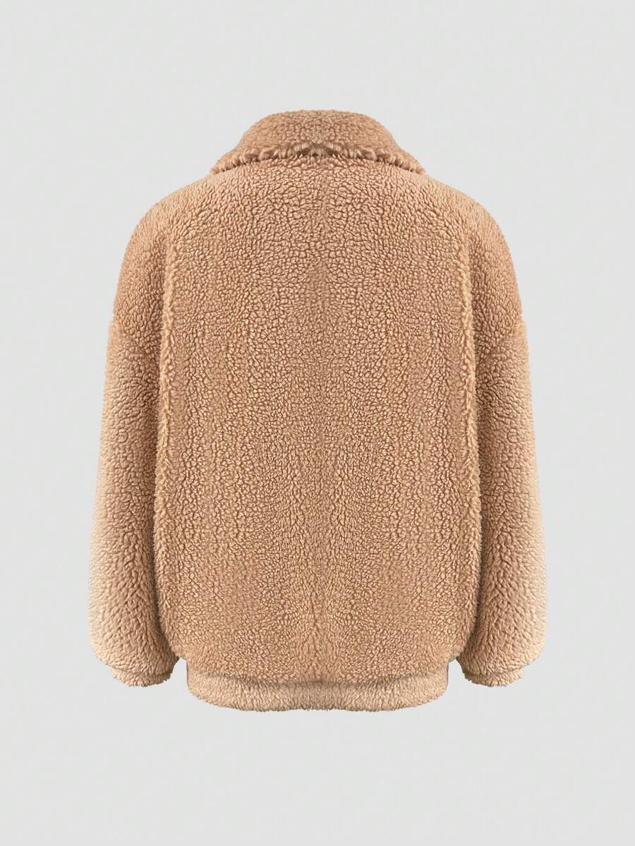 Contrast Color Patchwork Soft Fleece Zipper Hoodie, Casual Wear