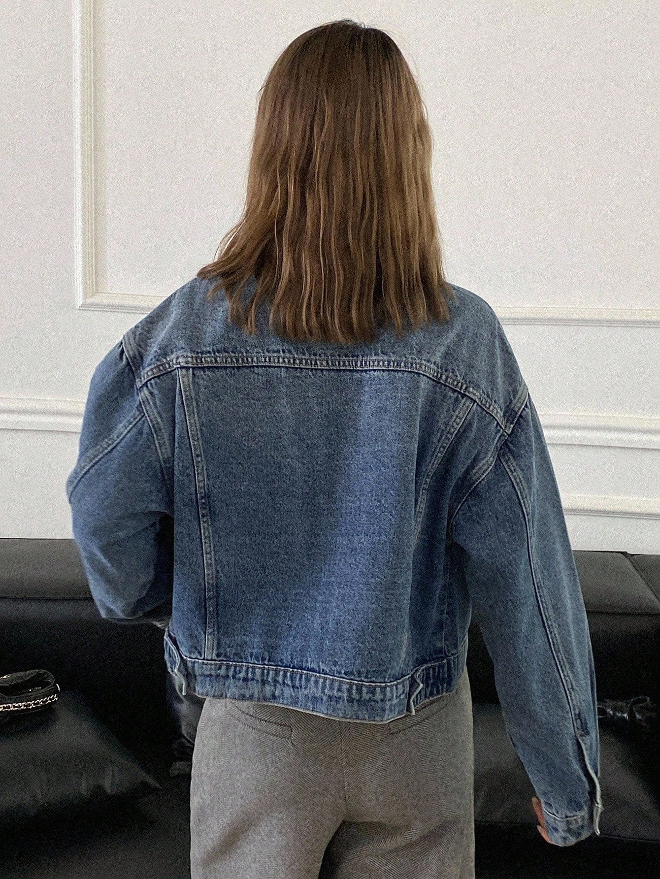 Livesso Autumn/Winter New Loose Casual Thick Embellished Women Denim Jacket Outerwear