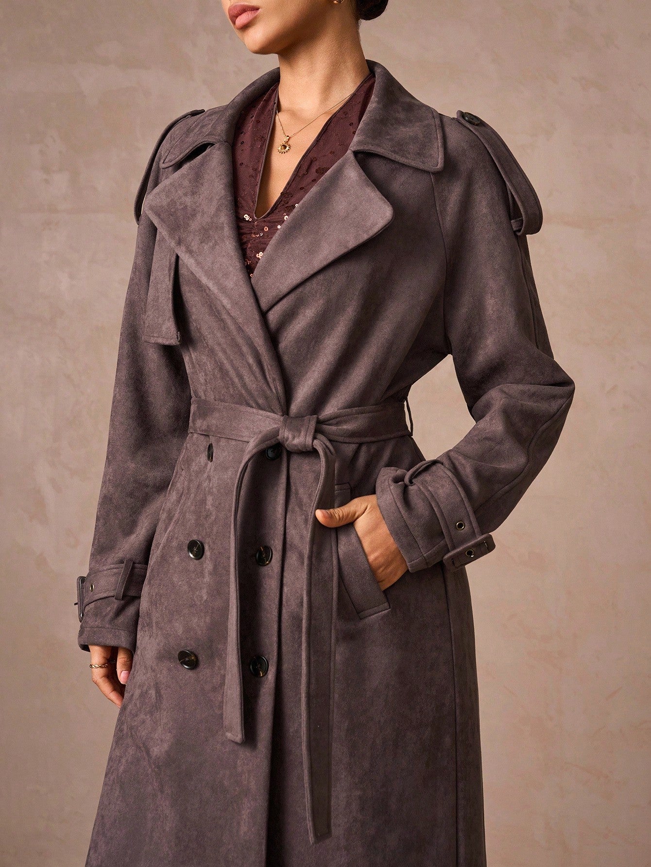 Lumalex Fall Winter Outing Casual Elegant Gathering Party Banquet Modest Old Money Coquette Glitter Holiday Party Rave Festival Outing Vacation Hot Outdoor Richly Layered Wedding Season Banquet Coming Of Age Ceremony Women's Regular Fit Suede-Feel Straig
