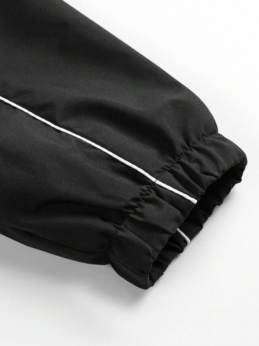 Manfinity EMRG Men's Casual Zip-Up Hooded Outdoor Windbreaker Jacket, Autumn, Perfect Holiday Gift For Boyfriend