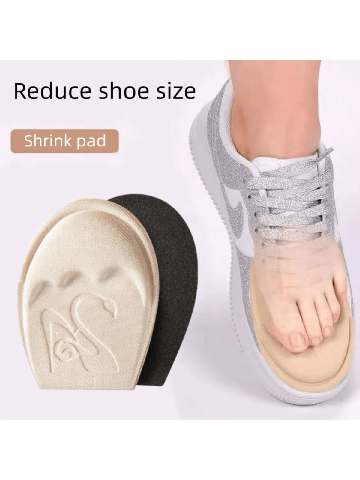Shoe Size Adjuster, Shoe Toe Insert Pad, Sports Shoe Insole, High Heel Forefoot Cushion, Women Shoes Size Reducer, Sneakers, Running Shoes