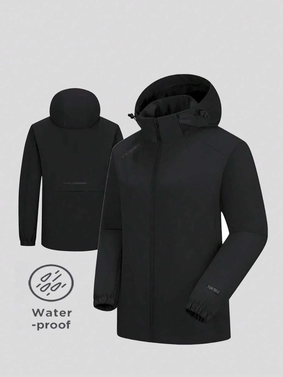 Winbreaker Jacket Thermal Lined Softshell Coat Hooded Waterproof Windproof Lightweight Insulated Hiking Camping, Fleece