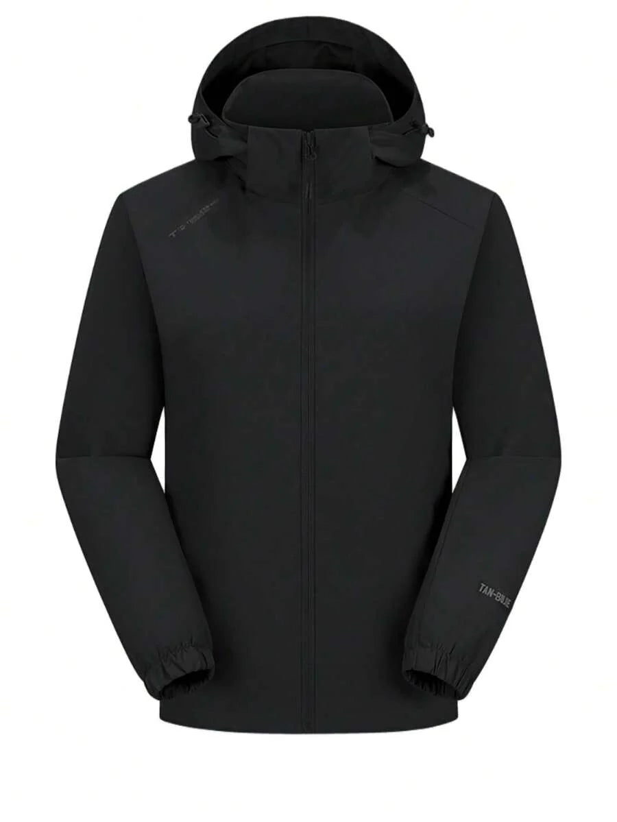 Winbreaker Jacket Thermal Lined Softshell Coat Hooded Waterproof Windproof Lightweight Insulated Hiking Camping, Fleece