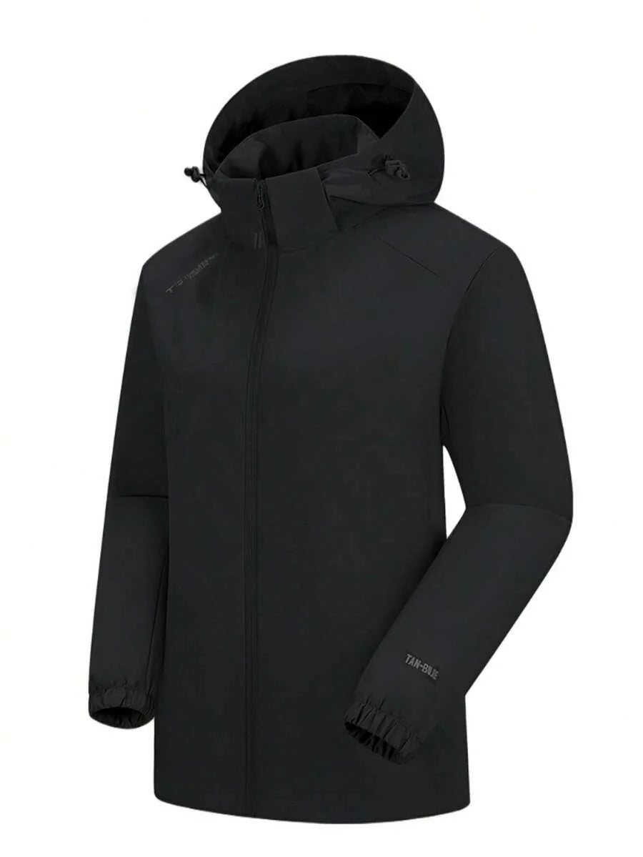 Winbreaker Jacket Thermal Lined Softshell Coat Hooded Waterproof Windproof Lightweight Insulated Hiking Camping, Fleece