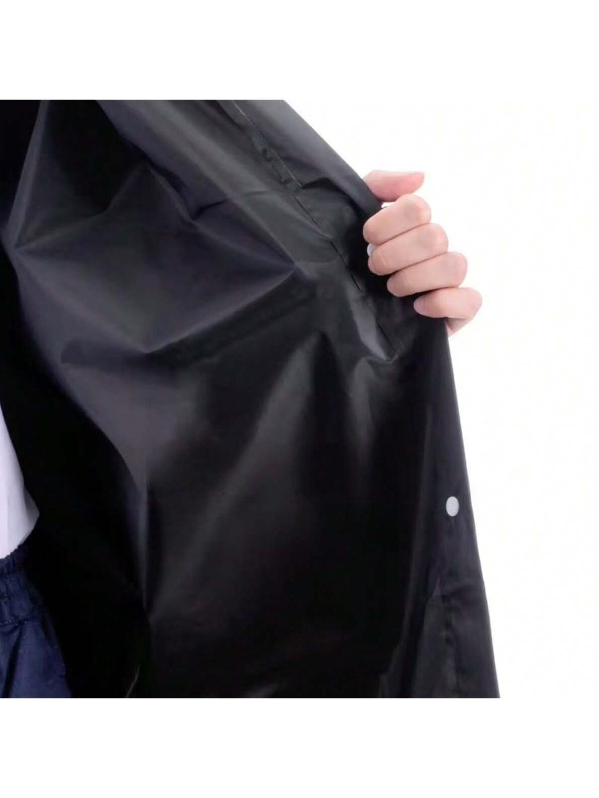 1/2pcs Men's Women's Solid Waterproof Long Sleeve Hooded Raincoat Windproof, Water Resistant, Quick Dry Ideal For Cycling And Outdoor Adventures Foldable, Portable