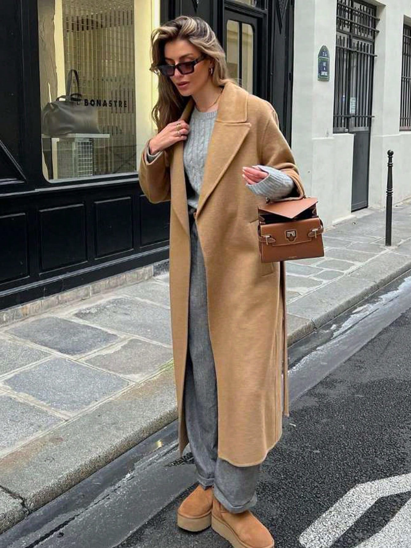 Women's Autumn And Winter Chill Street Style Woolen Coat, Suitable For Commuting Style, Street Wear, Daily Outings And Other Occasions, Also Suitable For Evening Parties, Christmas Parties, New Year Parties And Other Occasions