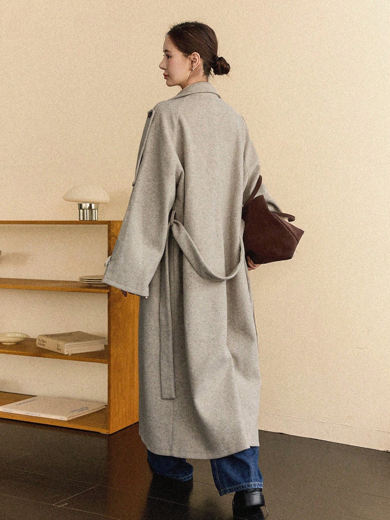 Livesso Women's Loose Casual Wool Blend Jacket, Autumn/Winter