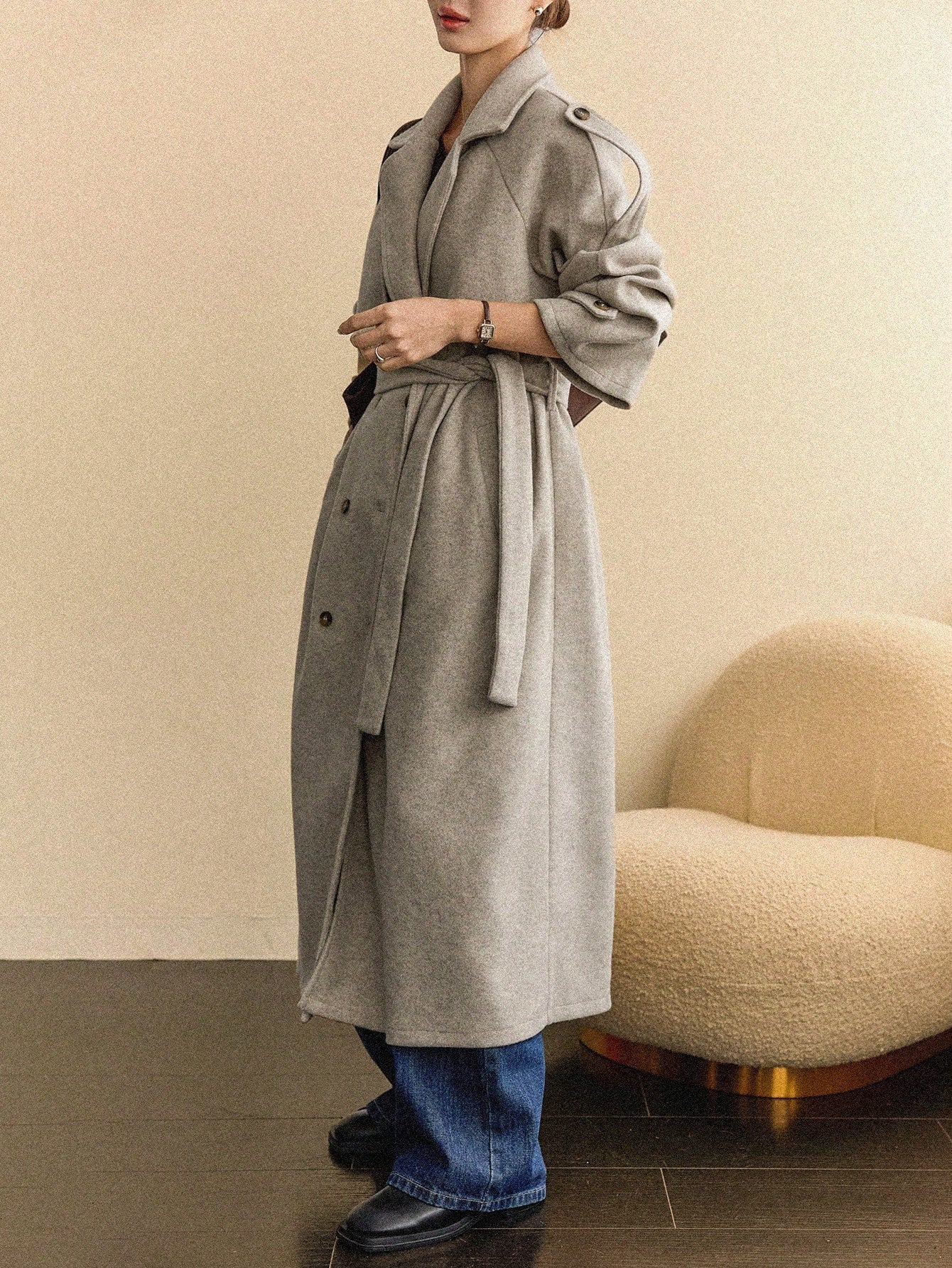 Livesso Women's Loose Casual Wool Blend Jacket, Autumn/Winter