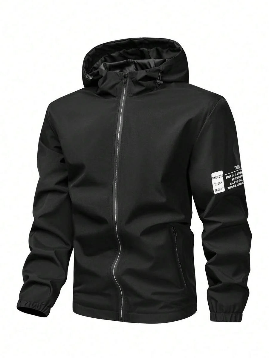 Manfinity Homme 2-In-1 Men's Casual Long Sleeve Reversible Casual Outdoor Windbreaker Jacket, Lightweight Summer Bomber Jacket, Fall