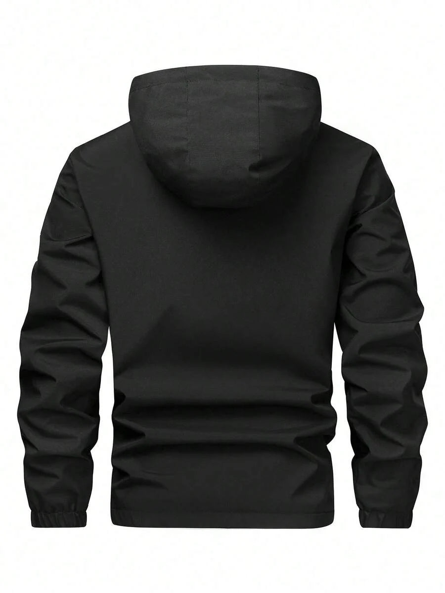 Manfinity Homme 2-In-1 Men's Casual Long Sleeve Reversible Casual Outdoor Windbreaker Jacket, Lightweight Summer Bomber Jacket, Fall