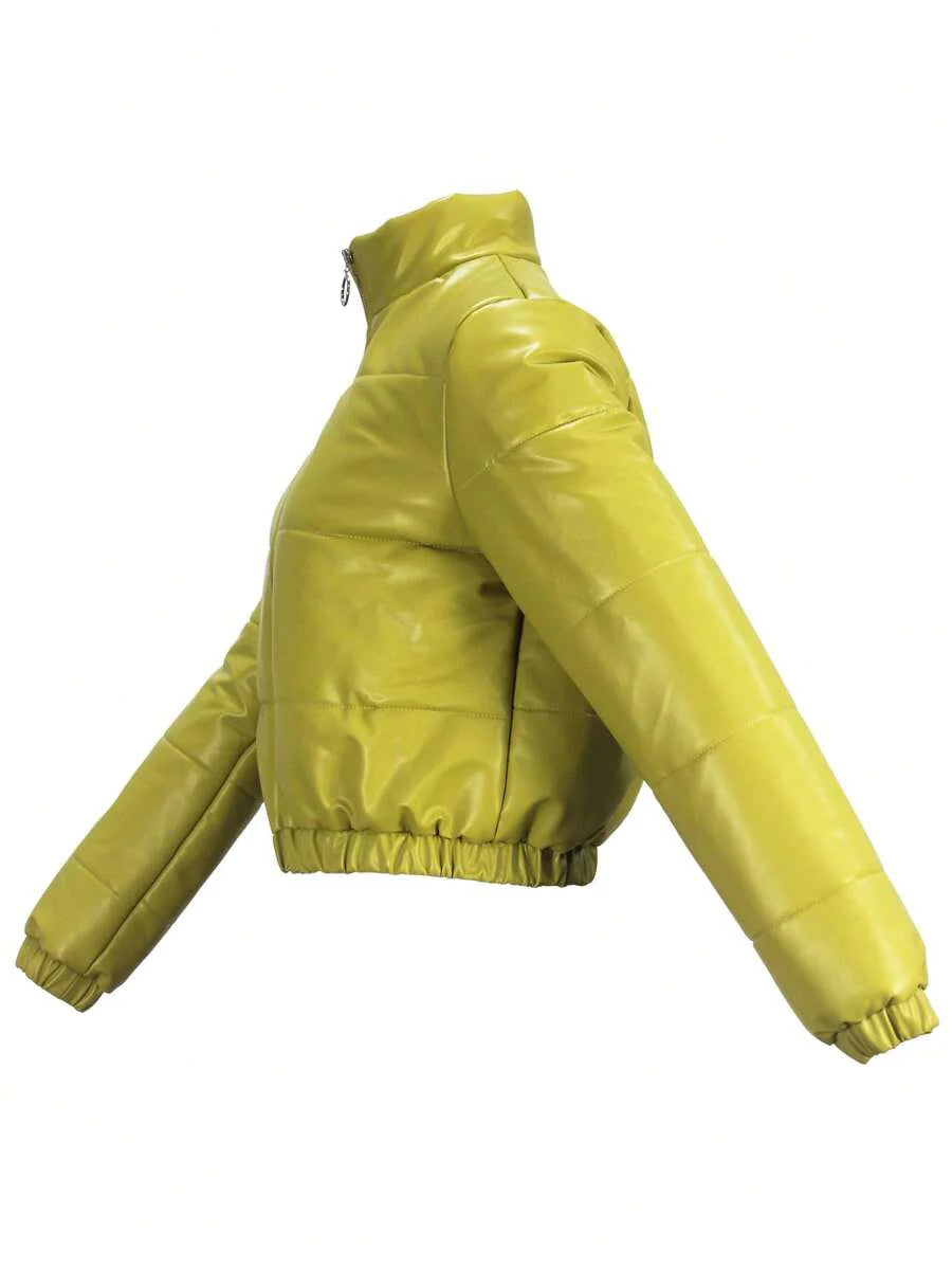 Winter Fashion Black Short Outdoor Warm Winter Jacket. Zipper Flap With Pocket.