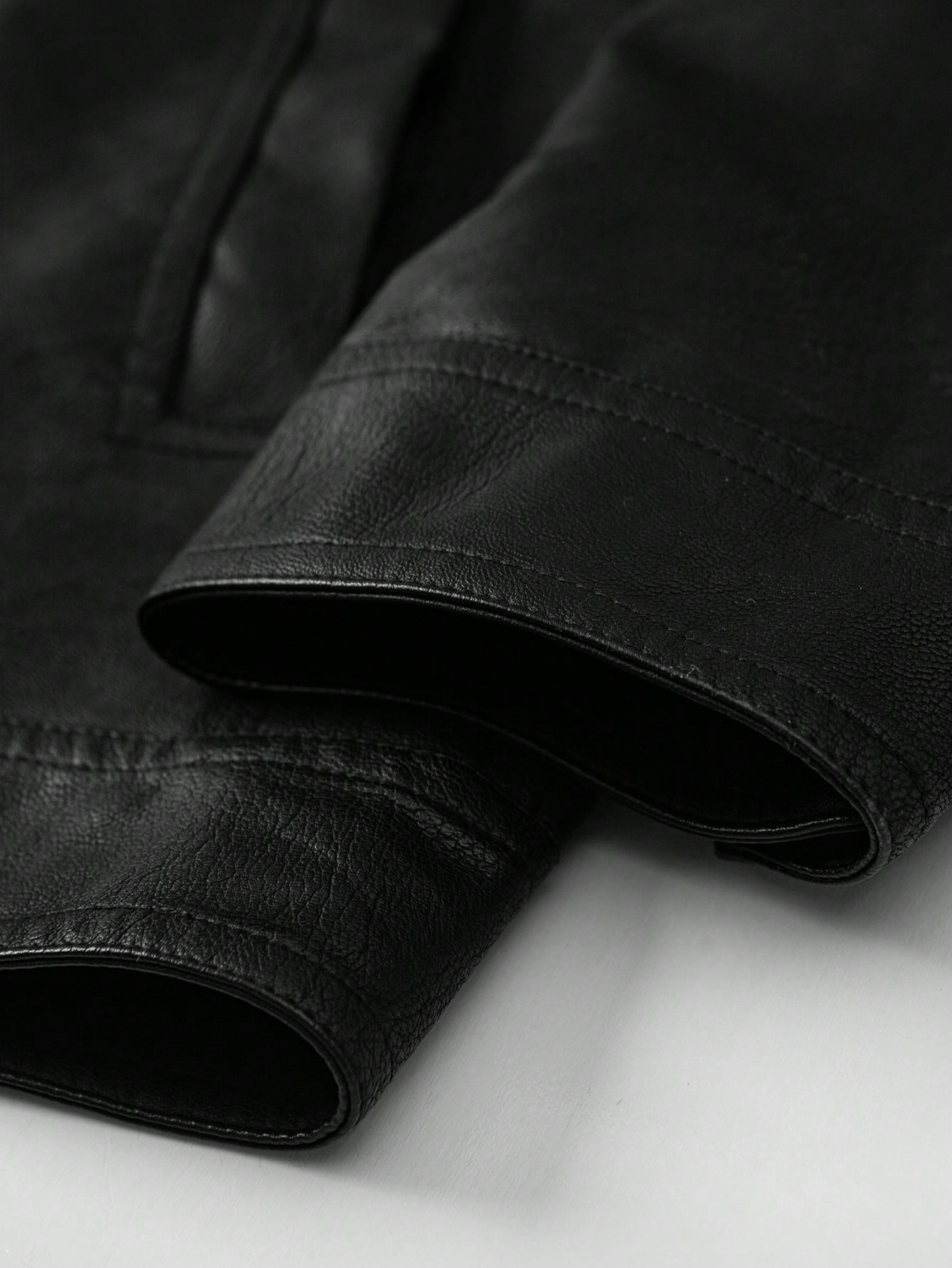 Men's Autumn/Winter Motorcycle Jacket, Korean Style PU Leather Stand Collar Casual Leather Coat