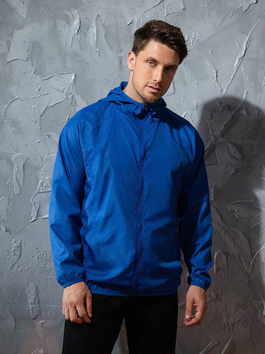 Men's Lightweight Jacket Outdoor Casual Windbreaker Waterproof Ultra-Light Solid Color Jacket Cycling Long Sleeve Coat