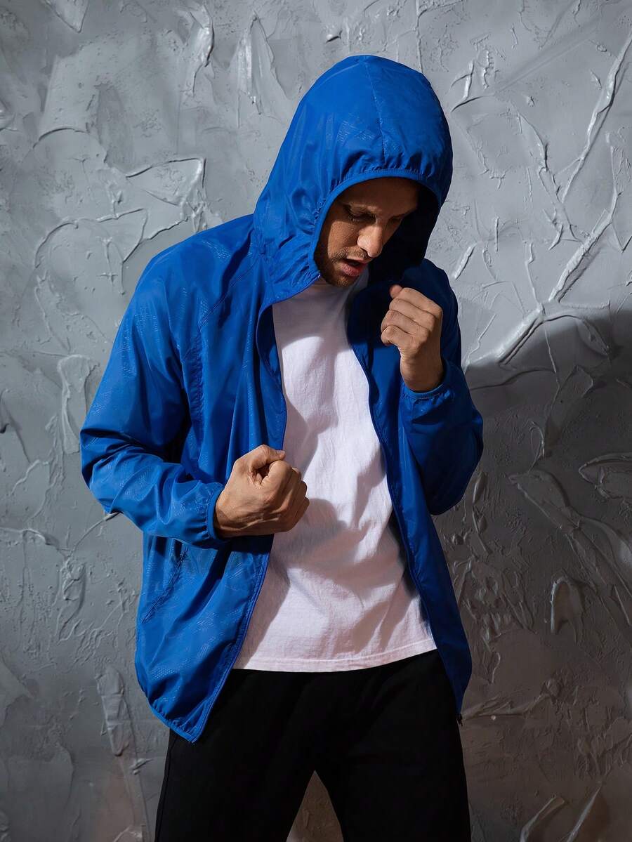 Men's Lightweight Jacket Outdoor Casual Windbreaker Waterproof Ultra-Light Solid Color Jacket Cycling Long Sleeve Coat