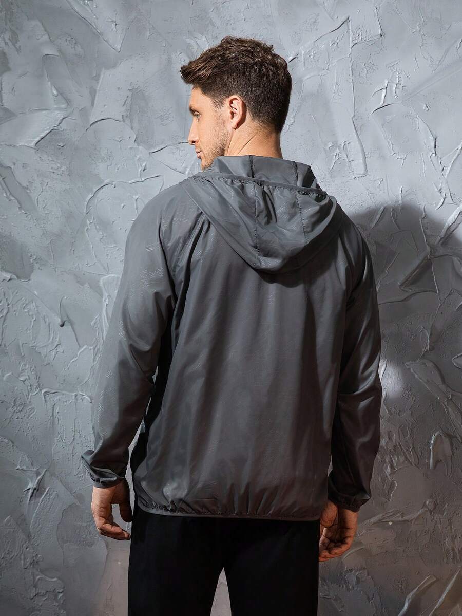 Men's Lightweight Jacket Outdoor Casual Windbreaker Waterproof Ultra-Light Solid Color Jacket Cycling Long Sleeve Coat