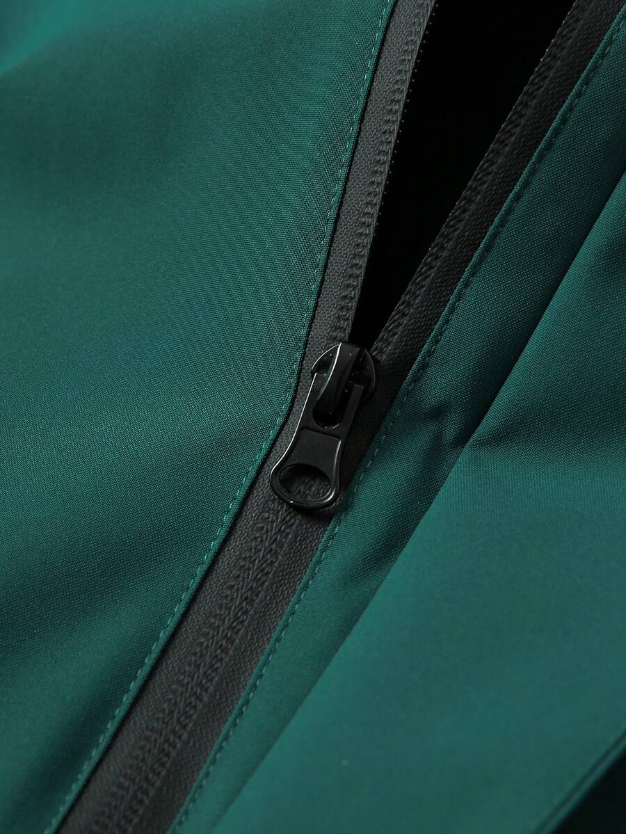 2025 New Men's Winter Jacket, Camping Christmas New Arrival Men's Contrast Color Hooded Jacket