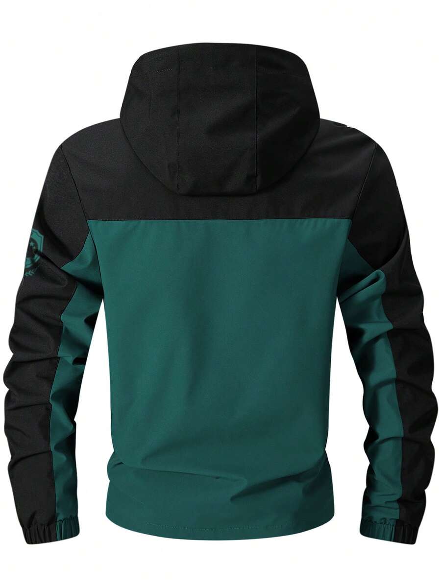 2025 New Men's Winter Jacket, Camping Christmas New Arrival Men's Contrast Color Hooded Jacket