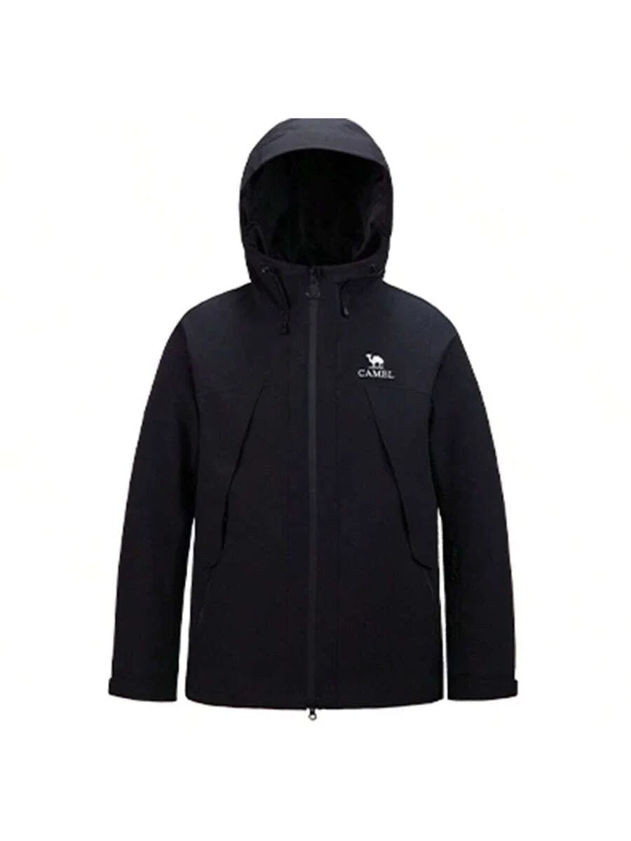 CAMEL CROWN Women's Outdoor Jacket With Detachable Windproof And Waterproof Fleece Warm Hiking And Mountaineering Jacket