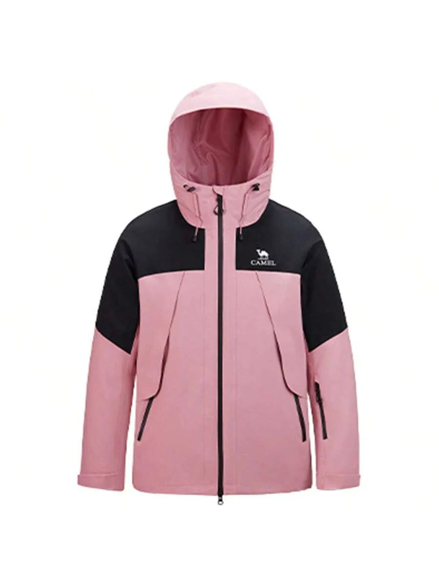 CAMEL CROWN Women's Outdoor Jacket With Detachable Windproof And Waterproof Fleece Warm Hiking And Mountaineering Jacket