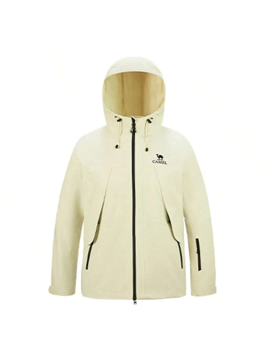 CAMEL CROWN Women's Outdoor Jacket With Detachable Windproof And Waterproof Fleece Warm Hiking And Mountaineering Jacket