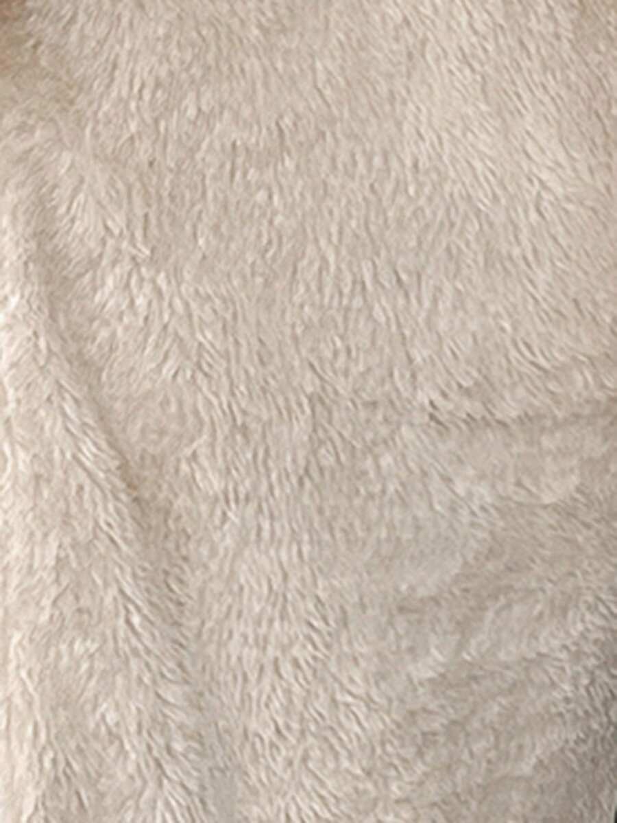 SHEIN Clasi Women Zip Up Hooded Teddy Lined Quilted Coat In Fall/Winter