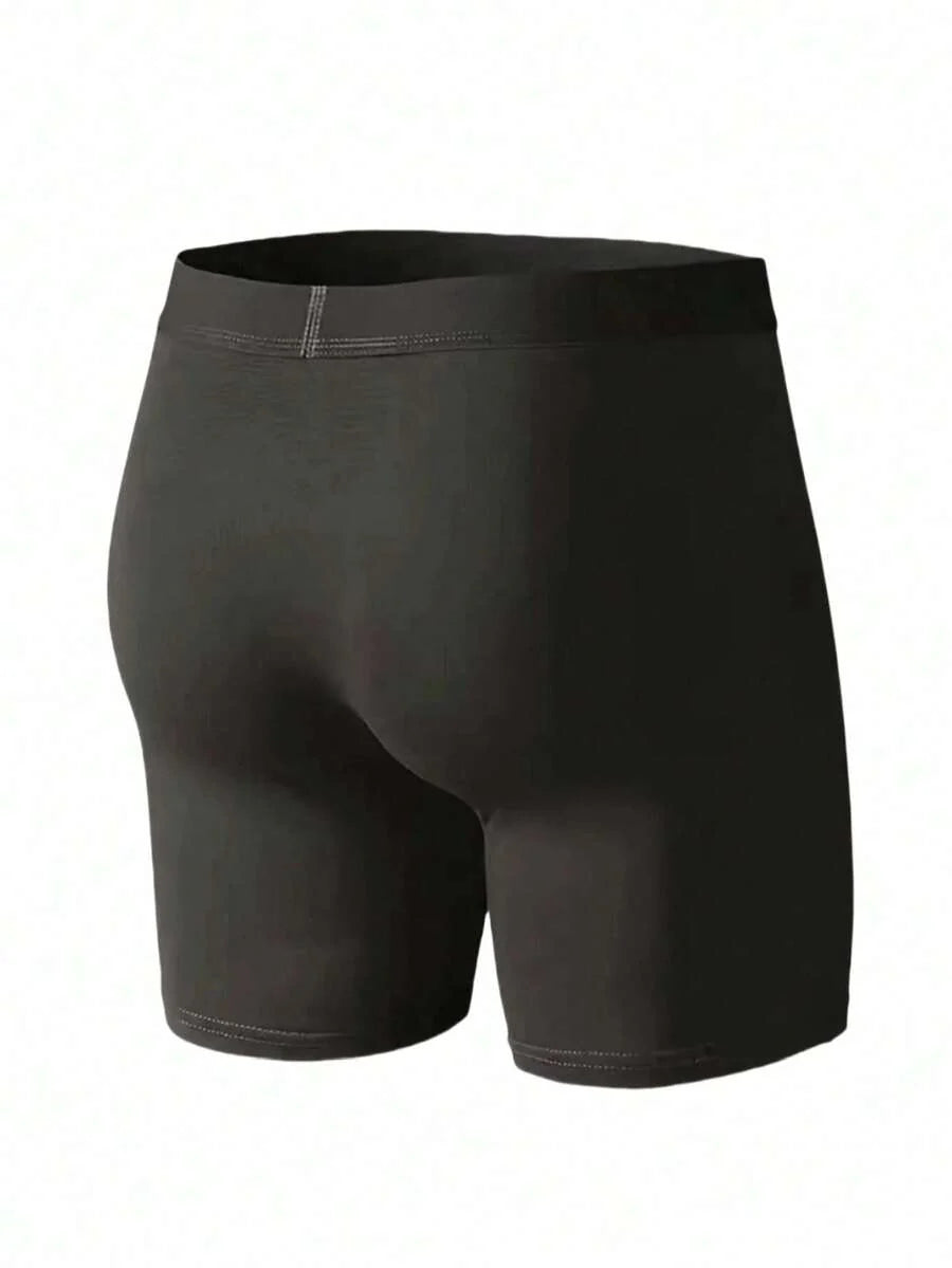 Solid Color Men's Four-Corner Open Fly Underwear (Pack Of 5)