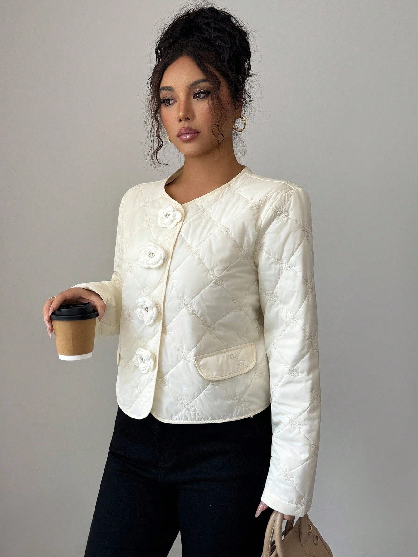 Elenzga Elegant And Vacation-Style Cotton-Padded Jacket For Ladies In Autumn And Winter