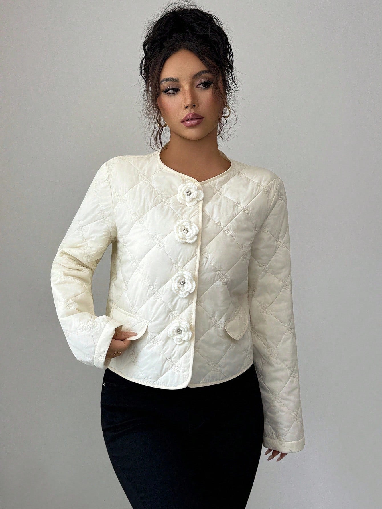 Elenzga Elegant And Vacation-Style Cotton-Padded Jacket For Ladies In Autumn And Winter