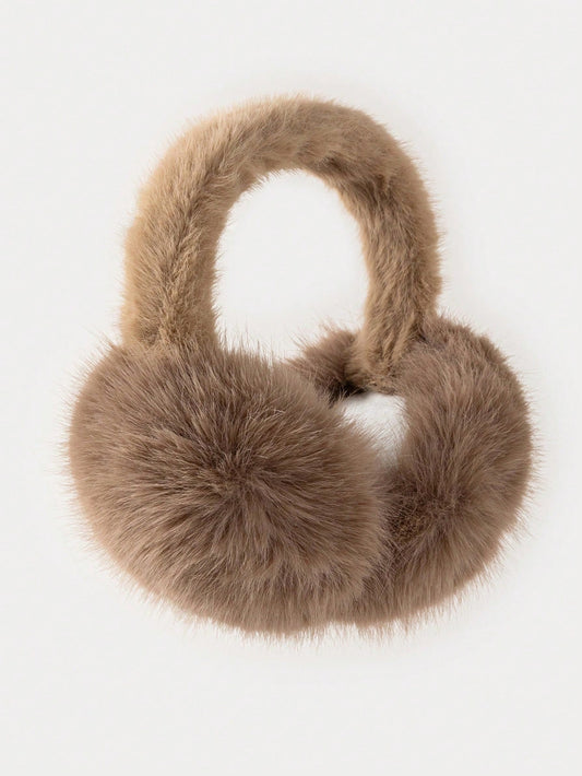 1pc Men's Fox Ear Hat, Warm And Fashionable Ear Muffs For Winter Wear