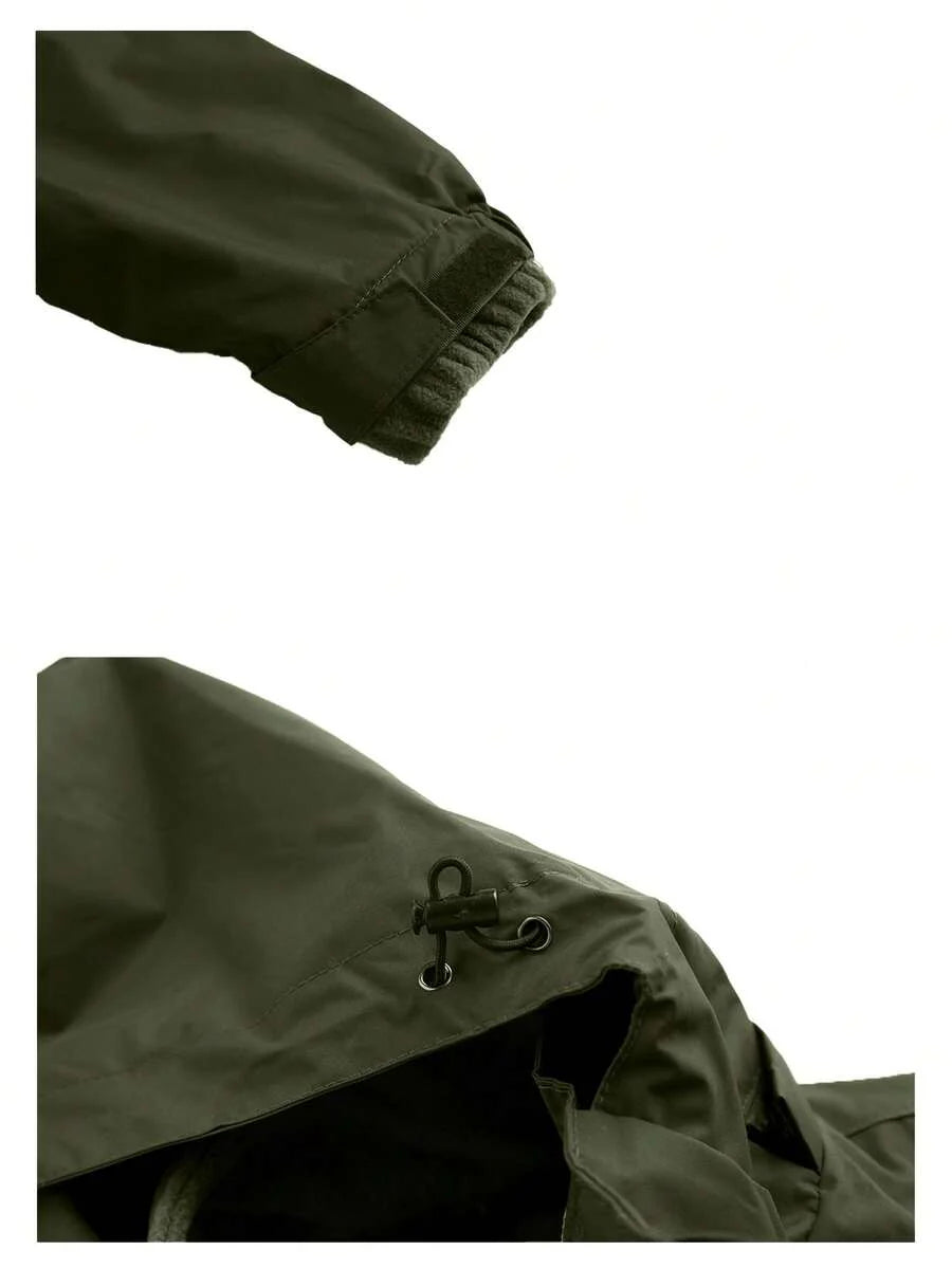 Unisex Outdoor Softshell Jacket, 3-In-1 Detachable Fleece Lining, Windproof Waterproof, Suitable For Autumn/Winter