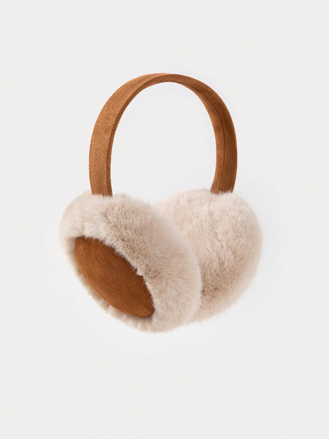 1pc Men's Faux Suede Fleece Ear Muffs, Versatile And Warm For Winter