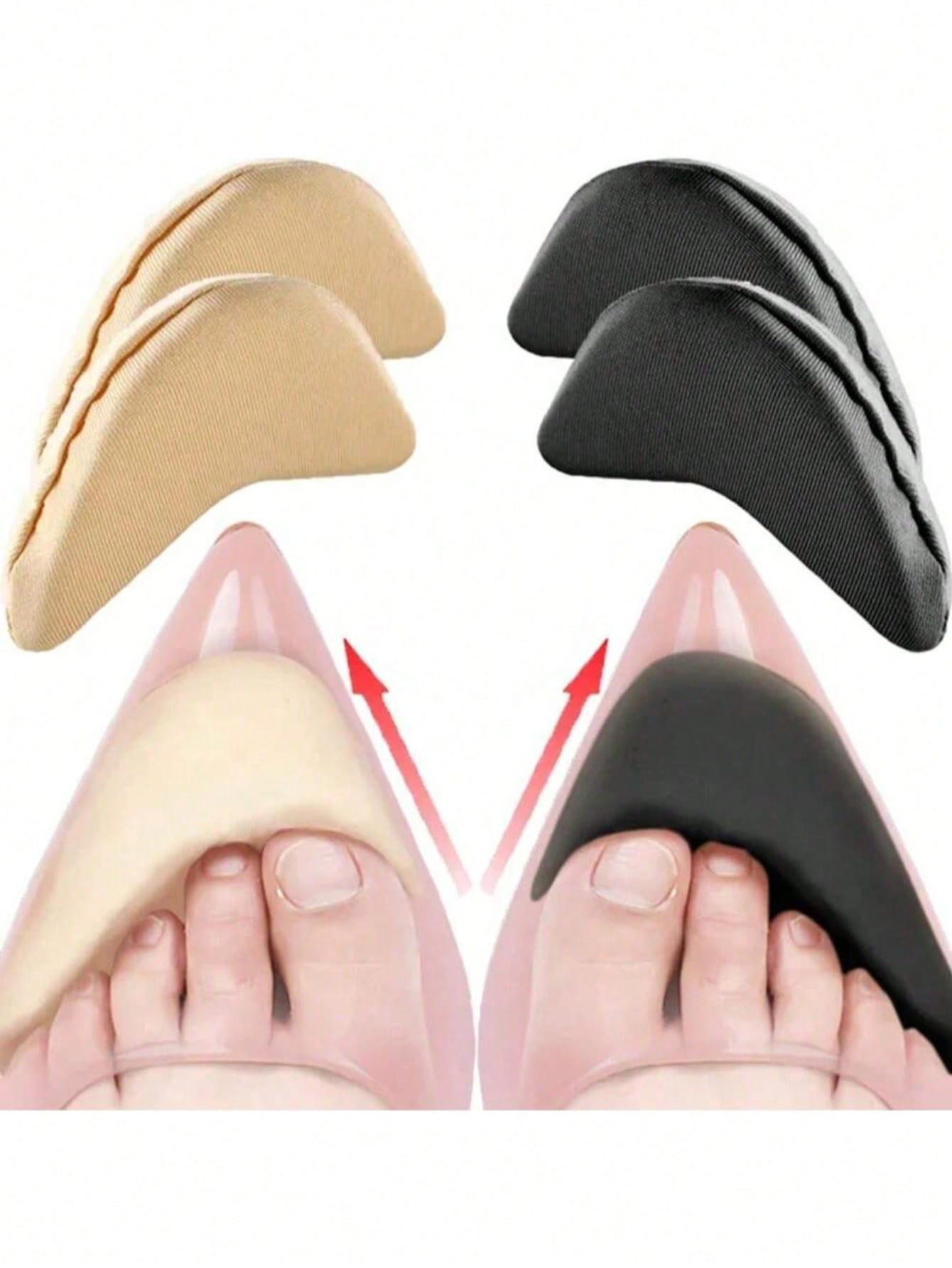 1 Pair/2 Pairs Pain Relief Forefoot Insert Pads for Women