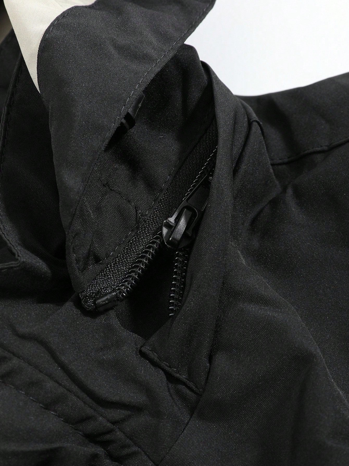 Manfinity Homme New Casual Printed Mid-Length Black Padded Coat, Fashion Autumn/Winter Outerwear