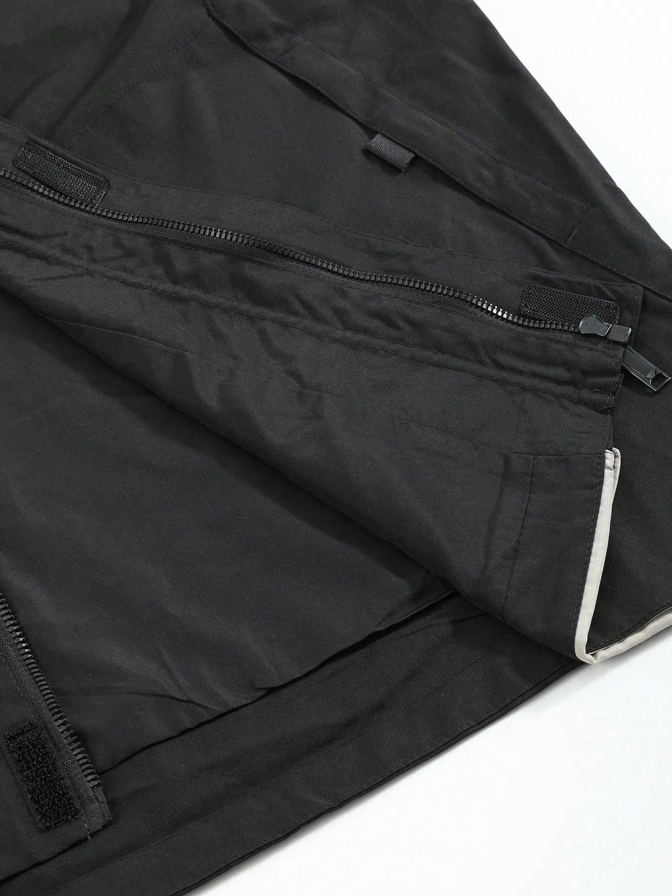 Manfinity Homme New Casual Printed Mid-Length Black Padded Coat, Fashion Autumn/Winter Outerwear