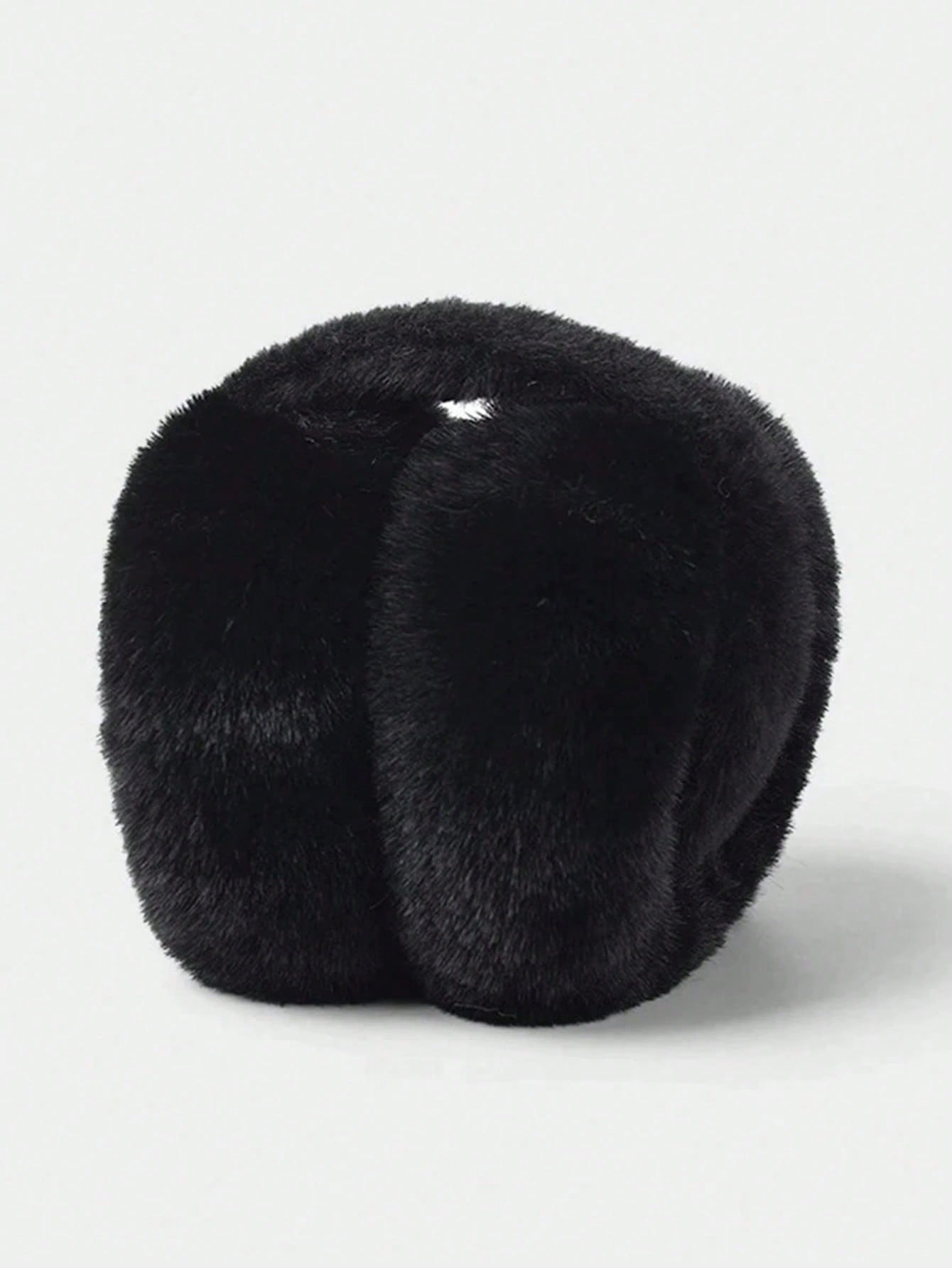 1pc Men's Fashionable Solid Color Plush Ear Muffs