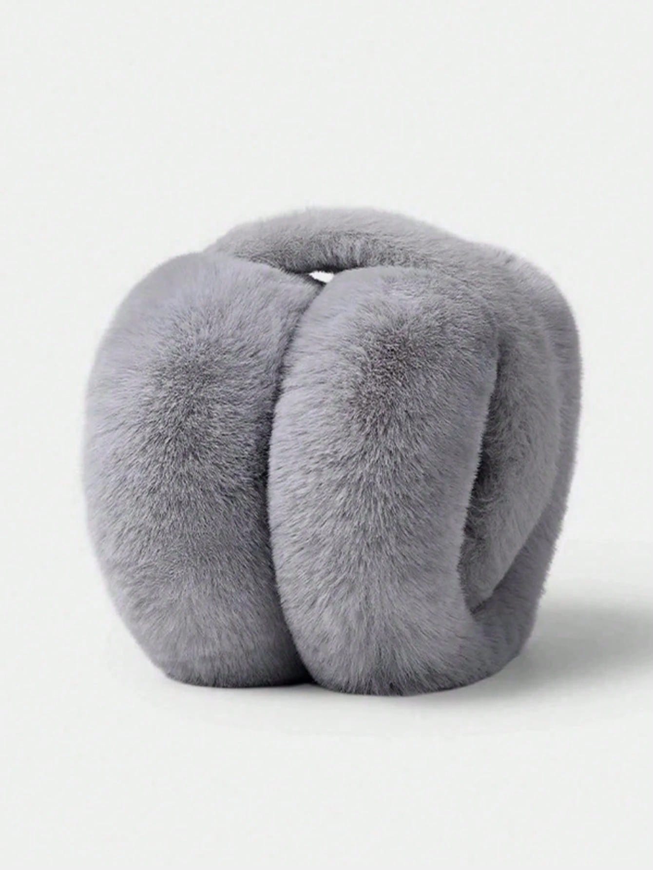1pc Men's Fashionable Solid Color Plush Ear Muffs