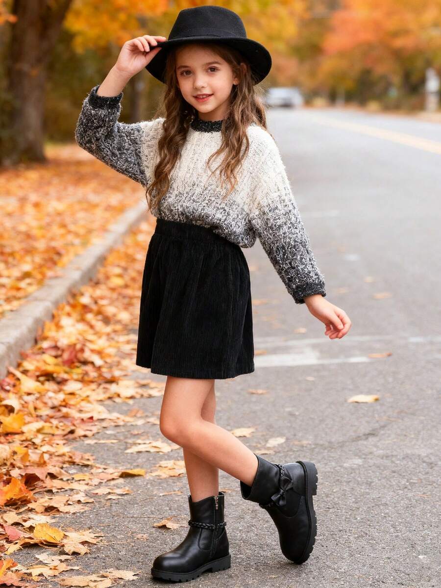 A Pair Of Stylish Children's Short Boots – Girls' Boots, Girls' Winter Boots, Little Girls' Boots. Adorned With Butterfly Decorations, Available In Black And Brown. Perfect For Daily Wear In Autumn And Winter.