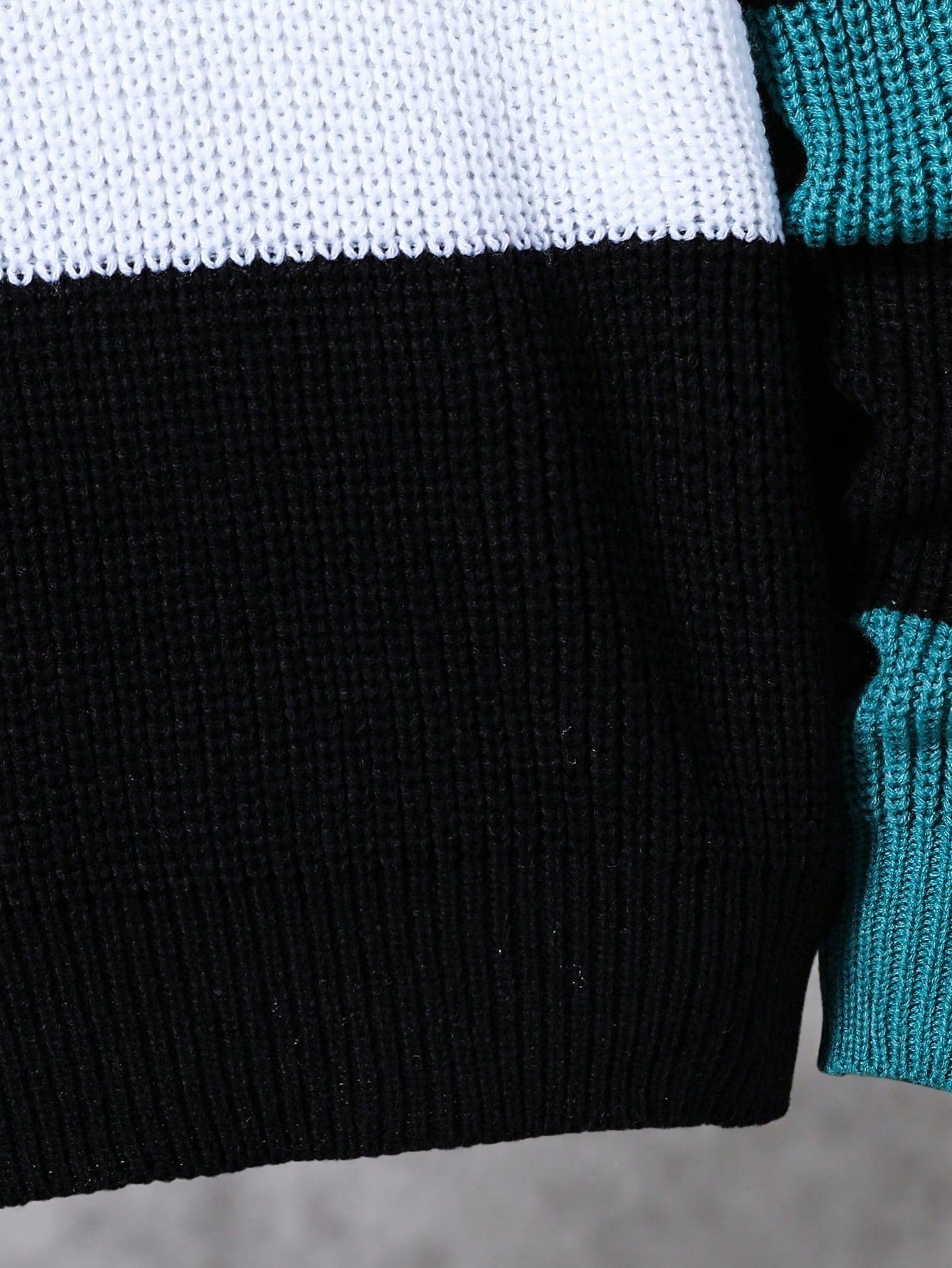 1pc Boys' Pullover Sweater, Classic Color Block Round Neck Loose Casual Style, Bright Colors, Neat Hem