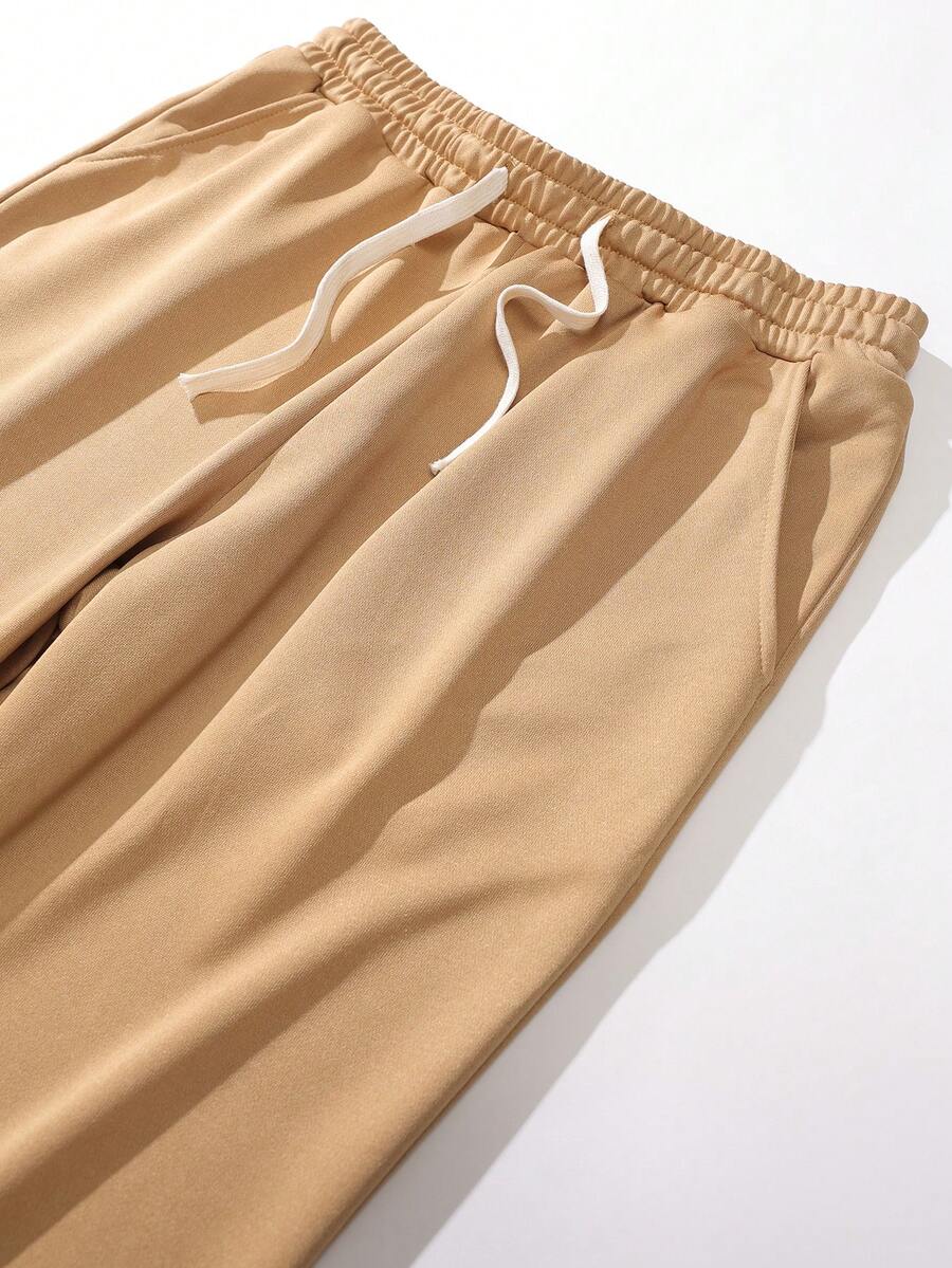 Men's Lightweight Knit Pants, Fashion Versatile Casual High Street Jogging Trousers, Oversized Loose Fit With Drawstring Waist And Pockets, Durable, Suitable For Autumn, Great Gift For Husband Or Boyfriend, Wear For Street, Commute, Outdoor, Vacation