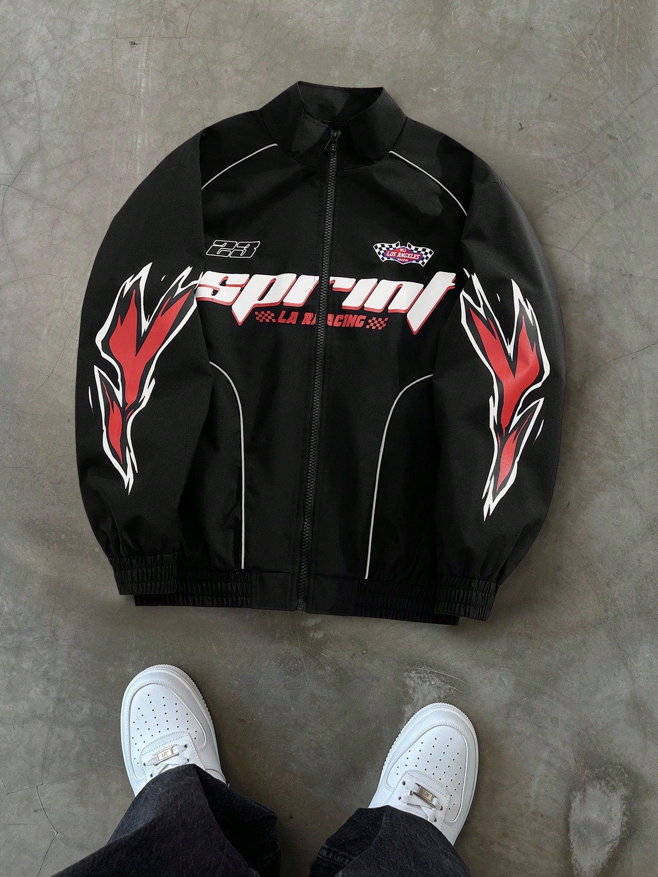 Men's Casual Windproof Outdoor Cycling Racing Motorcycle Stand Collar Sports Jacket, Men's Letter Printed Woven Casual Baseball Jacket, Long Sleeve Going Out Designer Bomber Jacket, Streetwear Edition