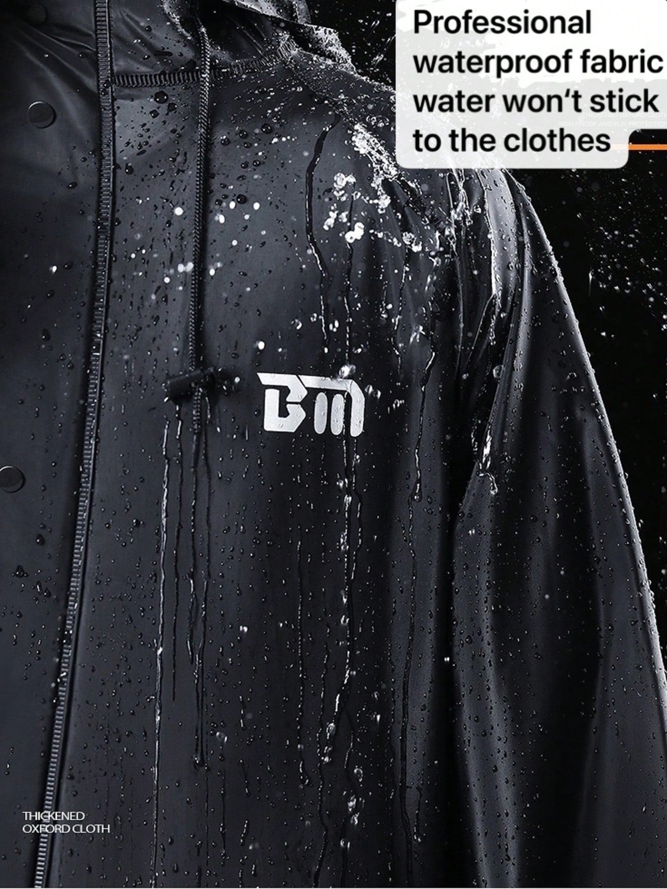 Men's Motorcycle Riding Raincoat - Men's Seamless Fabric Raincoat. PVC Material Raincoat And Rainpants. Windproof And Rainproof With Zippers. Suitable For Outdoor Cycling, Hiking And Trekking.