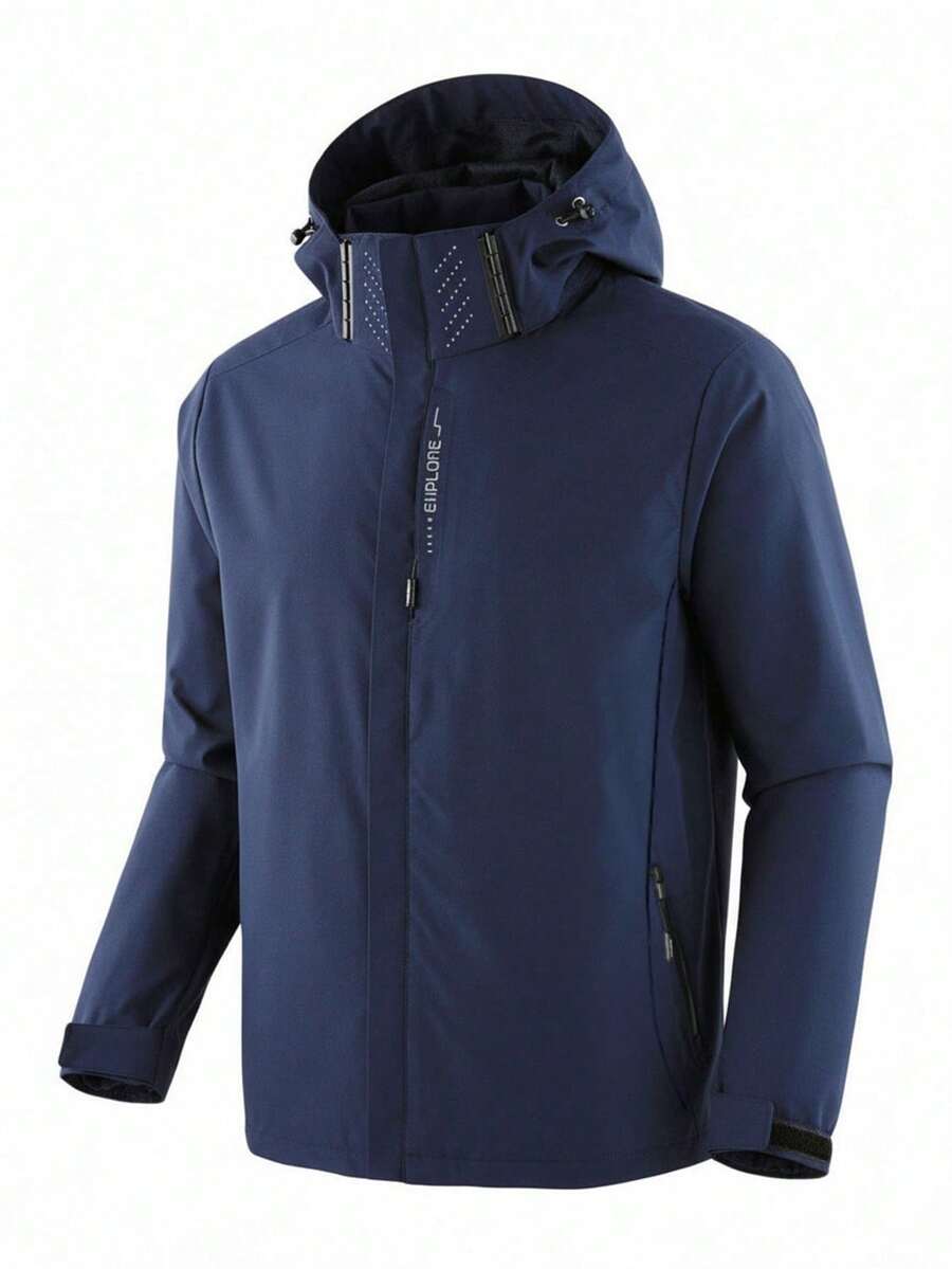 Outdoor Assault Jacket For Men, Hooded Windproof, Waterproof, Stain Resistant Mountaineering Jacket With Detachable Hood
