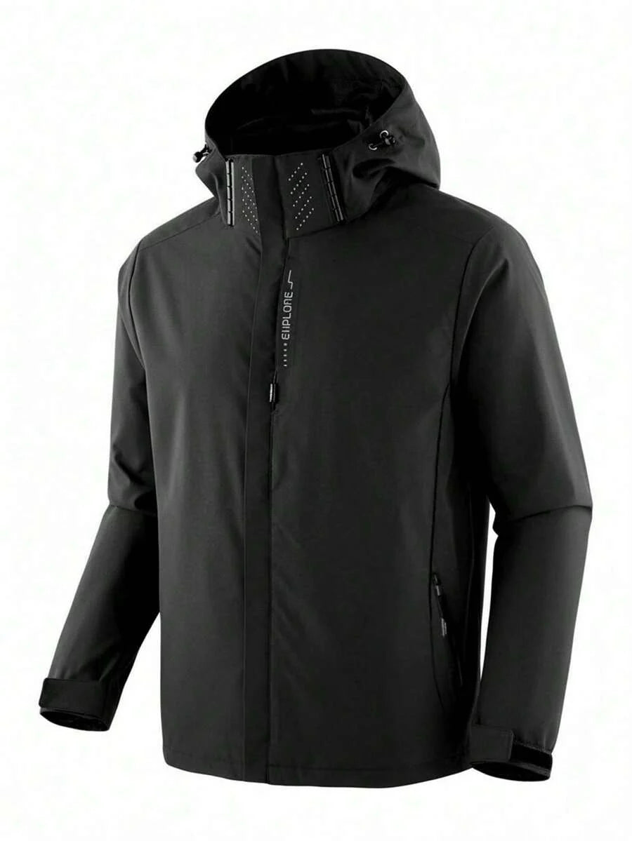 Outdoor Assault Jacket For Men, Hooded Windproof, Waterproof, Stain Resistant Mountaineering Jacket With Detachable Hood